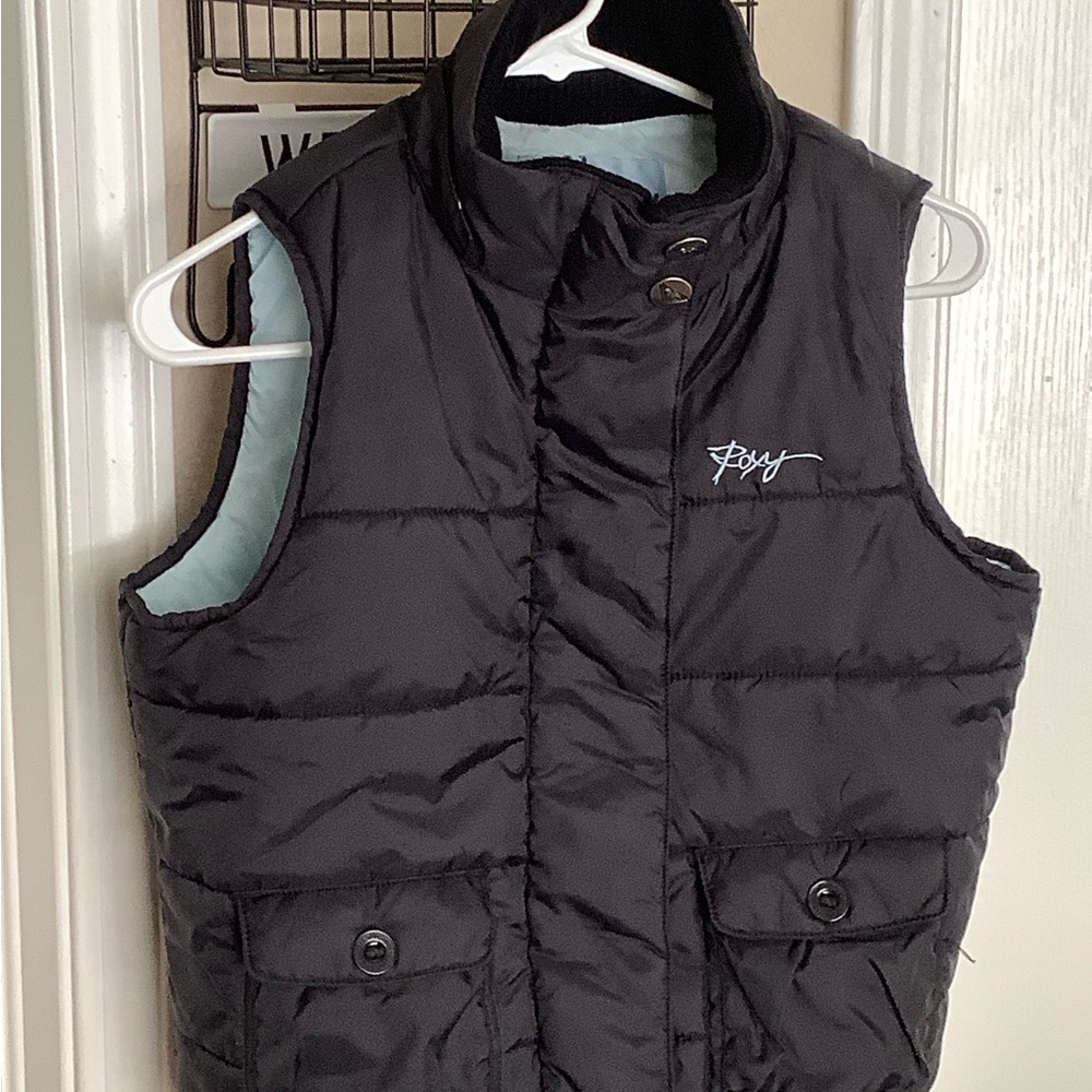 Black Puffer Vest with Logo